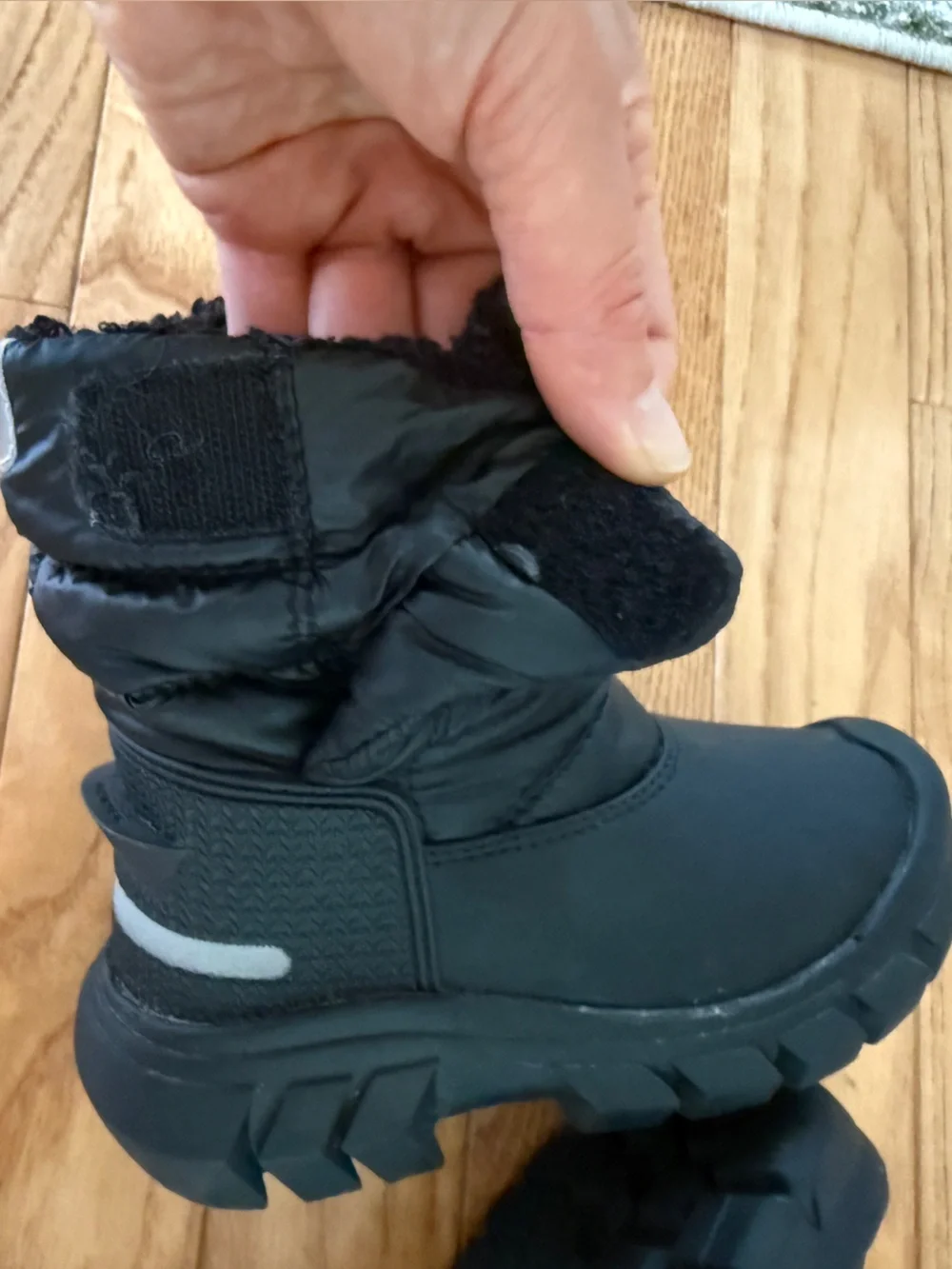 Hunter Black Fleece-Lined Snow Boots